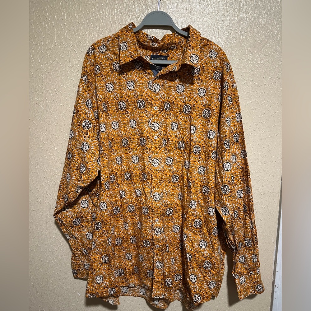 Cremieux Button Down Shirt Long Sleeve Size 4XT Dress Shirt Multicolored